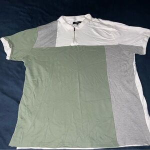 Short sleeve zip front polo